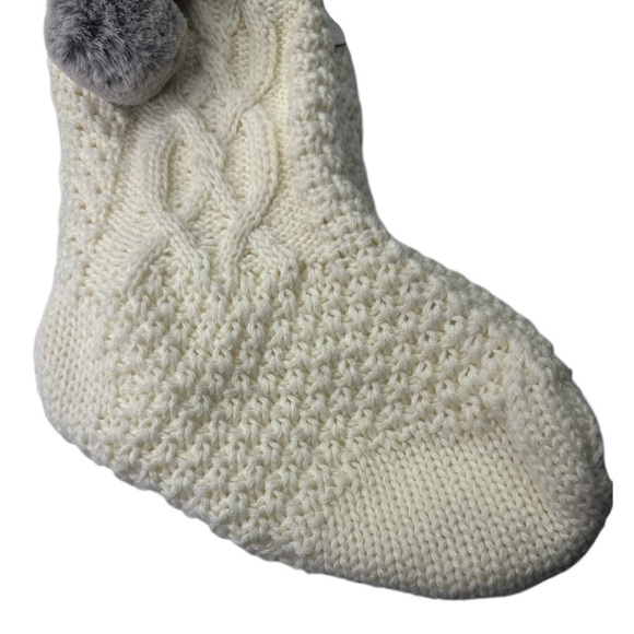 Koolaburra by UGG Pom Pom Cable Knit Christmas Stockings Set of 2 NWT - Picture 4 of 9